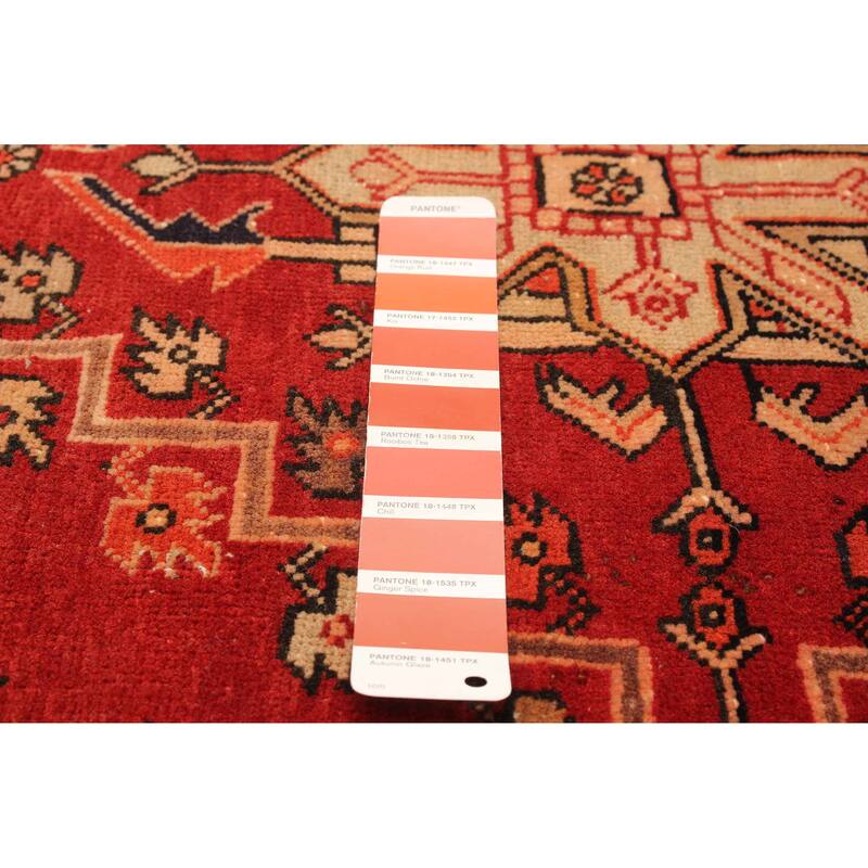 ECARPETGALLERY Hand-knotted Anatolian Vintage Red Wool Rug - 3'10 x 10'0