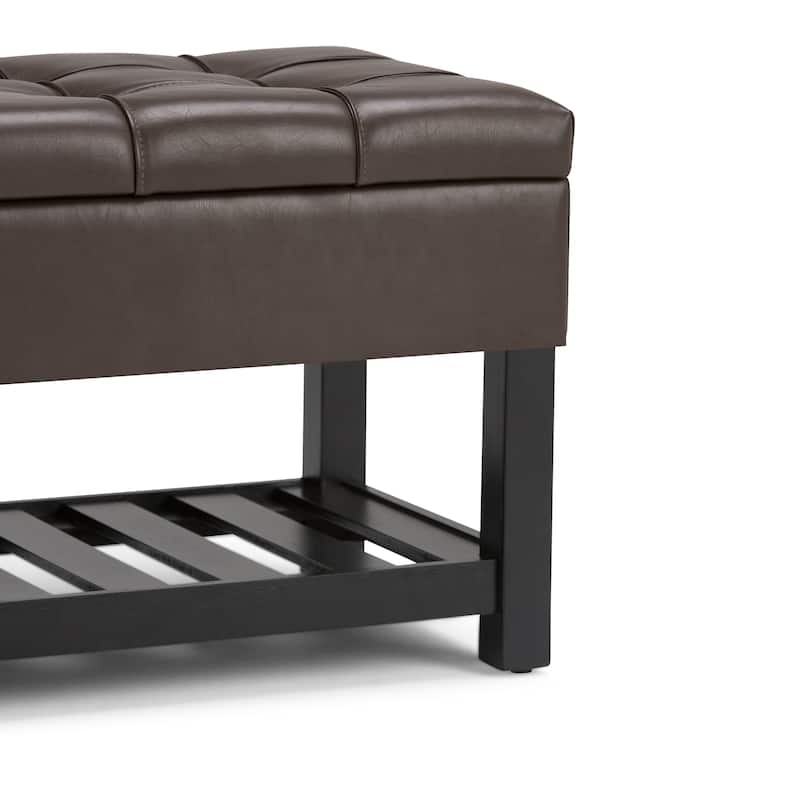 WYNDENHALL Wyatt 44 inch Wide Transitional Rectangle Ottoman Bench - 43"x 17"x 18.5"