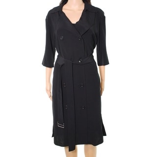 donna karan double breasted shirt dress