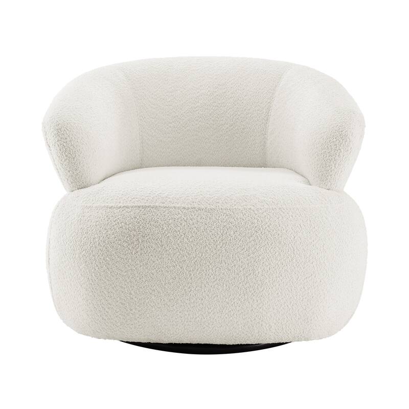 Kieon 33"W 360 Swivel Modern Barrel Chair Accent Chair Set of 2