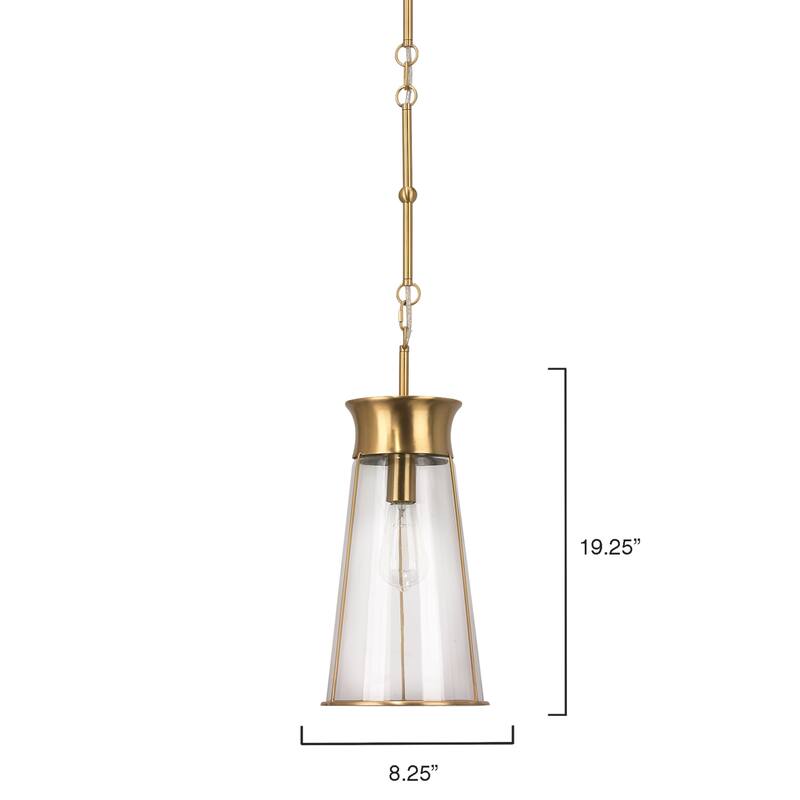 Jamie Young Nara 1-Light Pendant, Antique Brass - 60 Max Wattage; 120 Volts