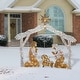 preview thumbnail 5 of 6, National Tree Company 55 in. Pre-lit Nativity Scene Outdoor Decoration - White - 55 in