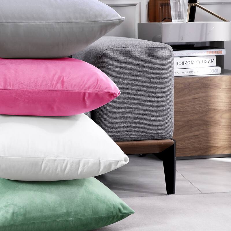 Deconovo Velvet Throw Pillow Covers 4 PCS (Cover Only)