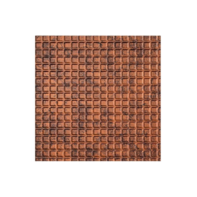 FASÄDE Square Decorative Vinyl 2ft x 2ft Lay in Ceiling Panel in Moonstone Copper (5 Pack) - 12in x 12in Sample - Moonstone Copper