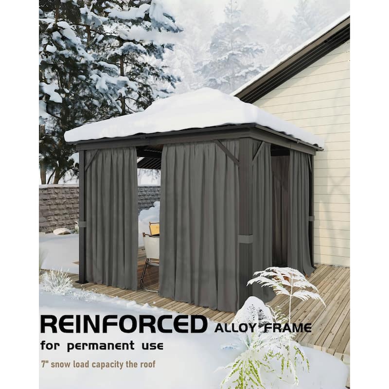 Hardtop Gazebo 10'x10',10'x12',10'x14',12'x12',12'x14',12'x16',12'x20'for All Weather