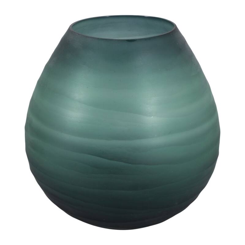 Glass Decorative Vase Modern Sleek Curved Silhouette Minimalist Design