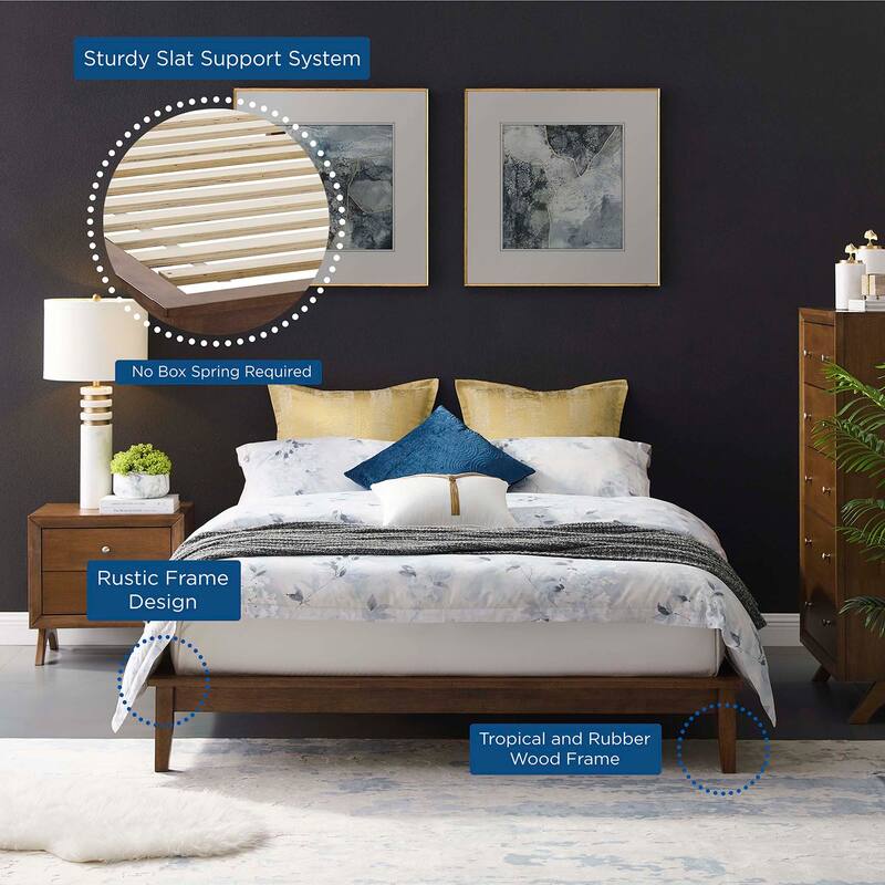 Carson Carrington Roldal Full Wood Platform Bed