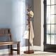 preview thumbnail 49 of 140, Tree-branch Rubberwood Freestanding Coat Rack with Hooks