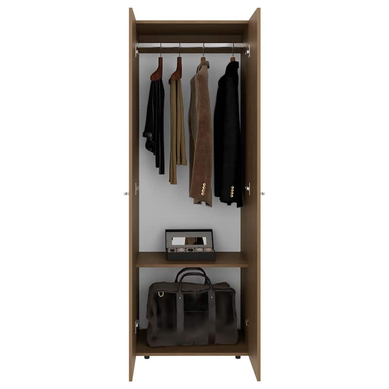 Rossetta Modern 2-Door Rectangular Shape Simple Wardrobe Cabinet