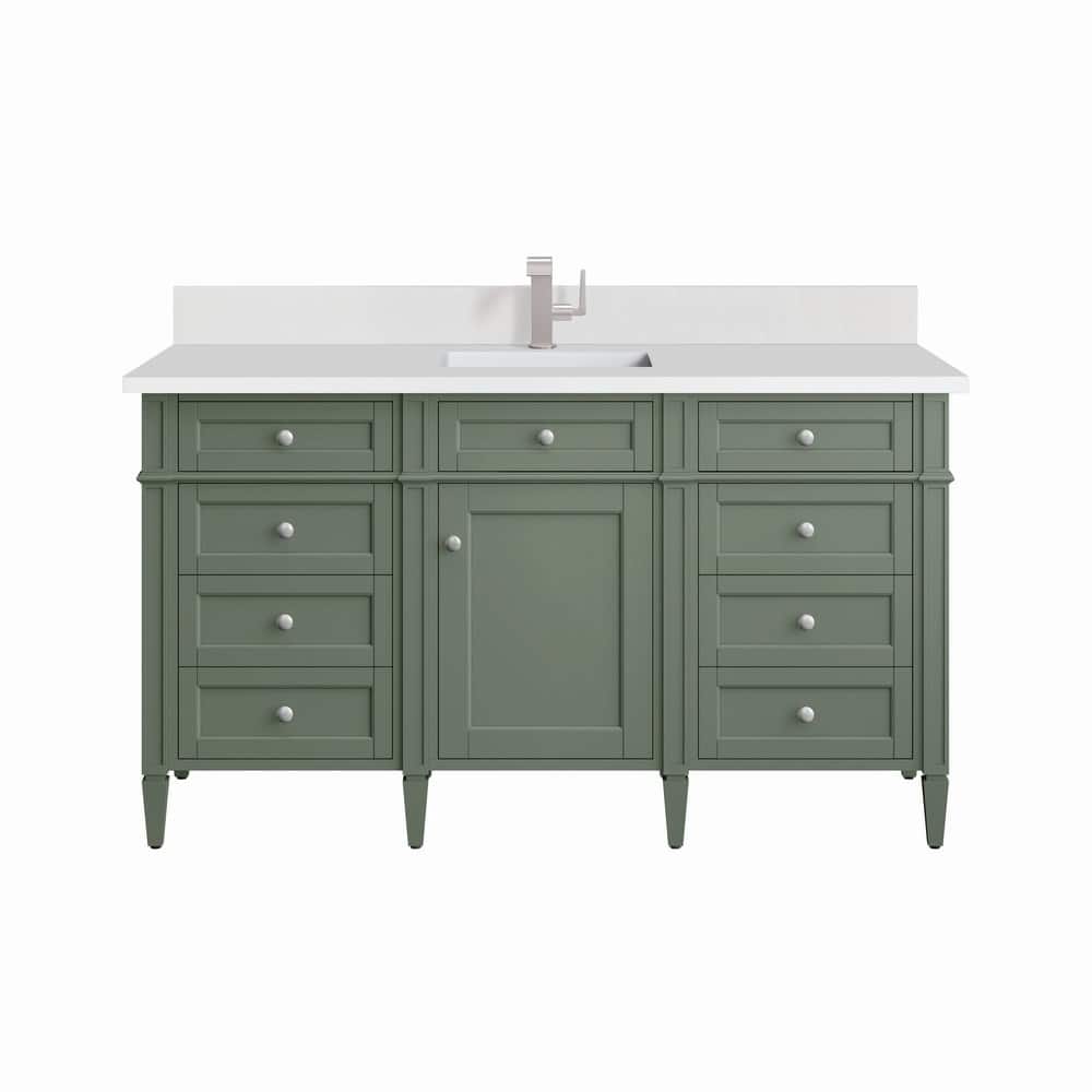 James Martin Vanities 650-V60S-1WZ Brittany 60" Single Basin Poplar