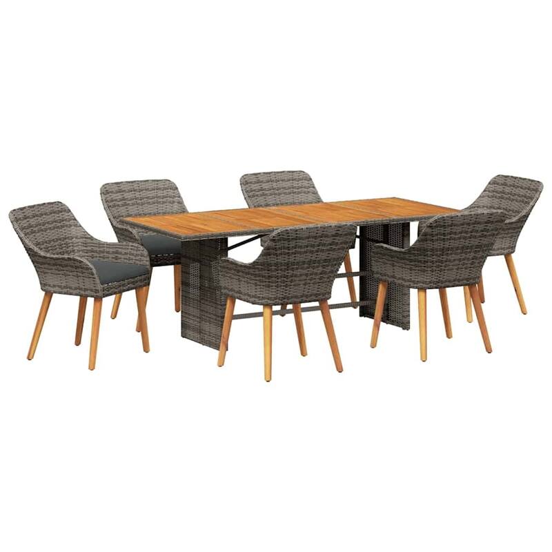 vidaXL Garden Dining 7/9 pcs poly rattan - 74.8 x 31.5 x 29.1