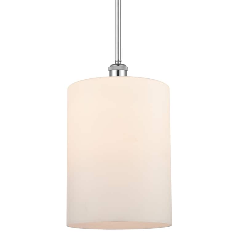 Innovations Lighting 516-1S-14-9-L Cobbleskill Pendant Cobbleskill 9" - Matte White / Polished Chrome