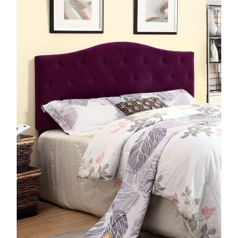 Furniture of America Kiff Modern Flax-Fabric Tufted Headboard