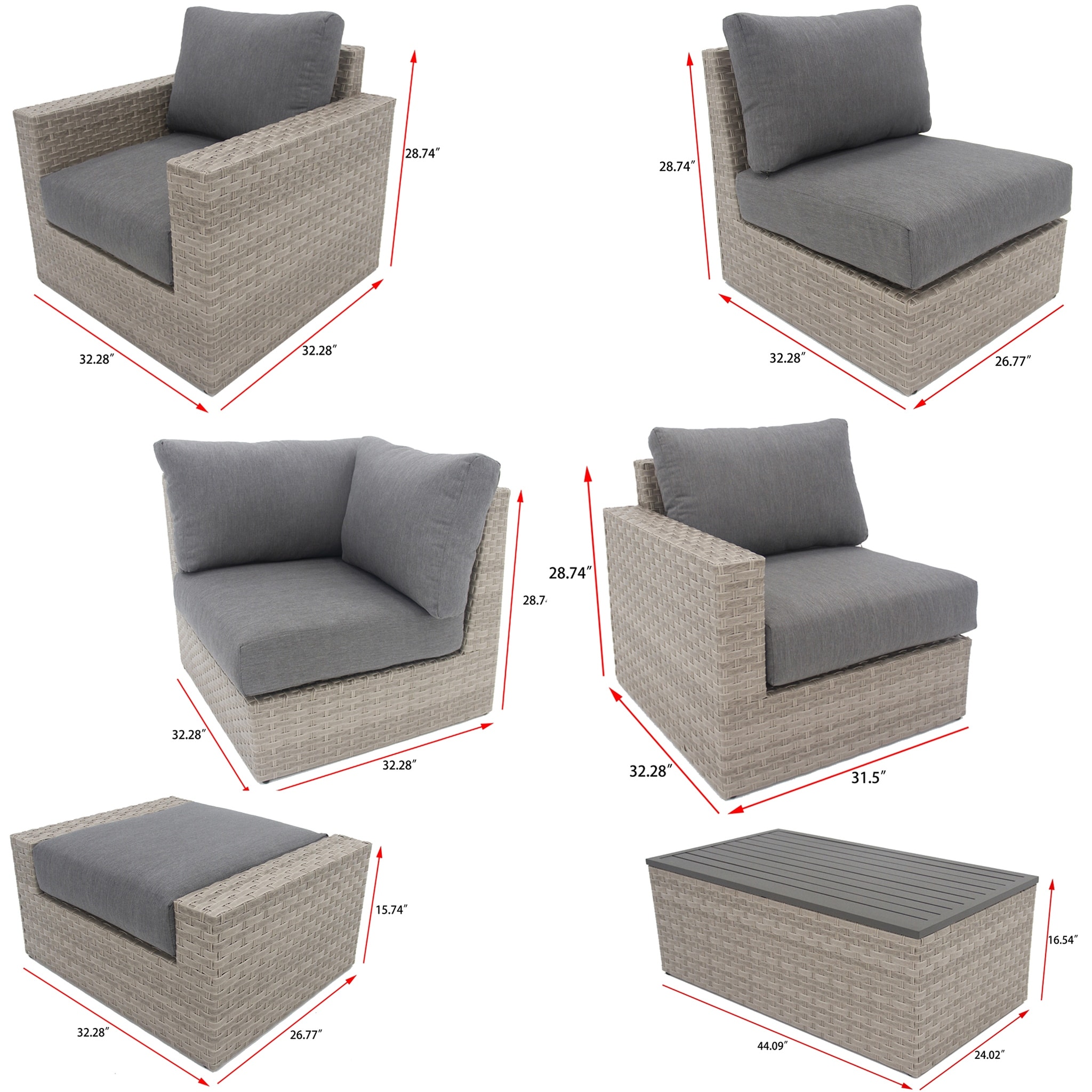 Avalon 5 piece garden sofa set store