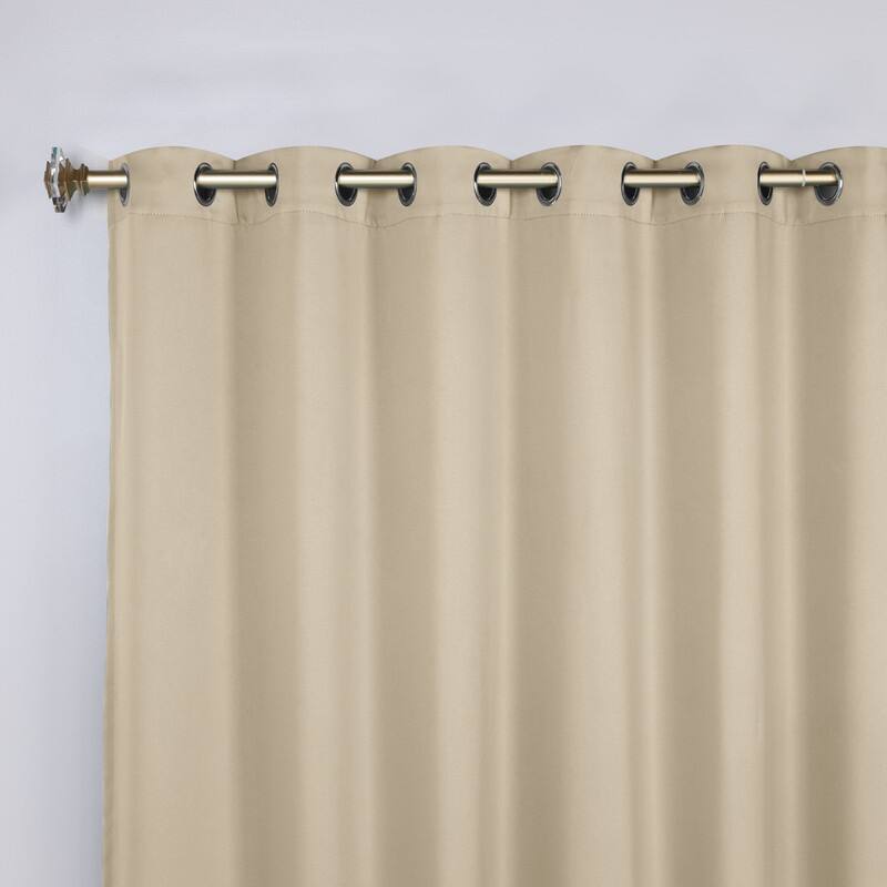 Superior Solid Machine Washable Room Darkening Grommet Blackout Curtains, Set of 2
