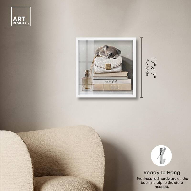 Koala on Fashion Books Shadowbox by Art Remedy