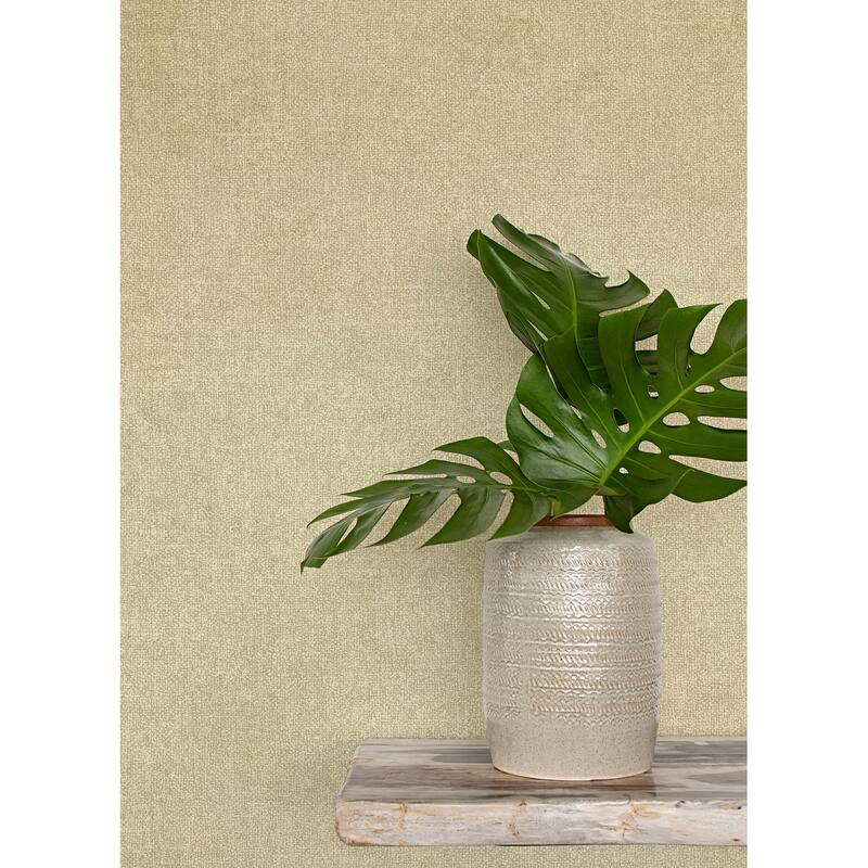 Chesapeake Homespun Light Brown Textured Wallpaper