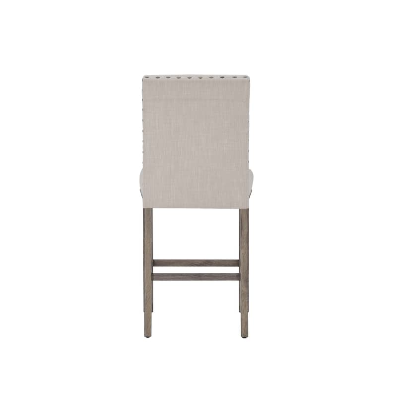 Morden Fort 25 Inches Counter Height Bar Stools with Back (Set of 2)