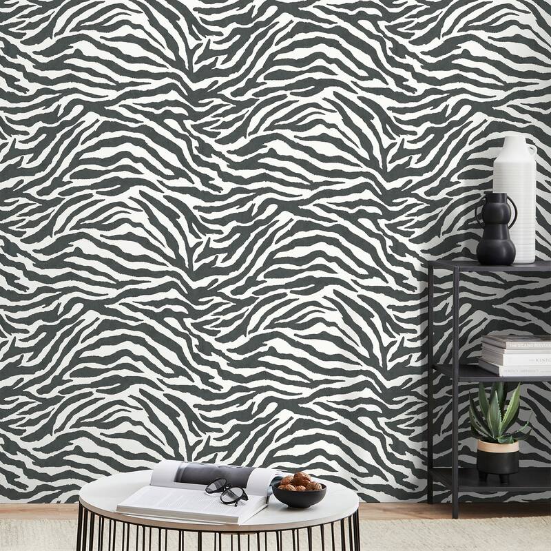 Fine Decor Shoshana Black Modern Zebra Wallpaper
