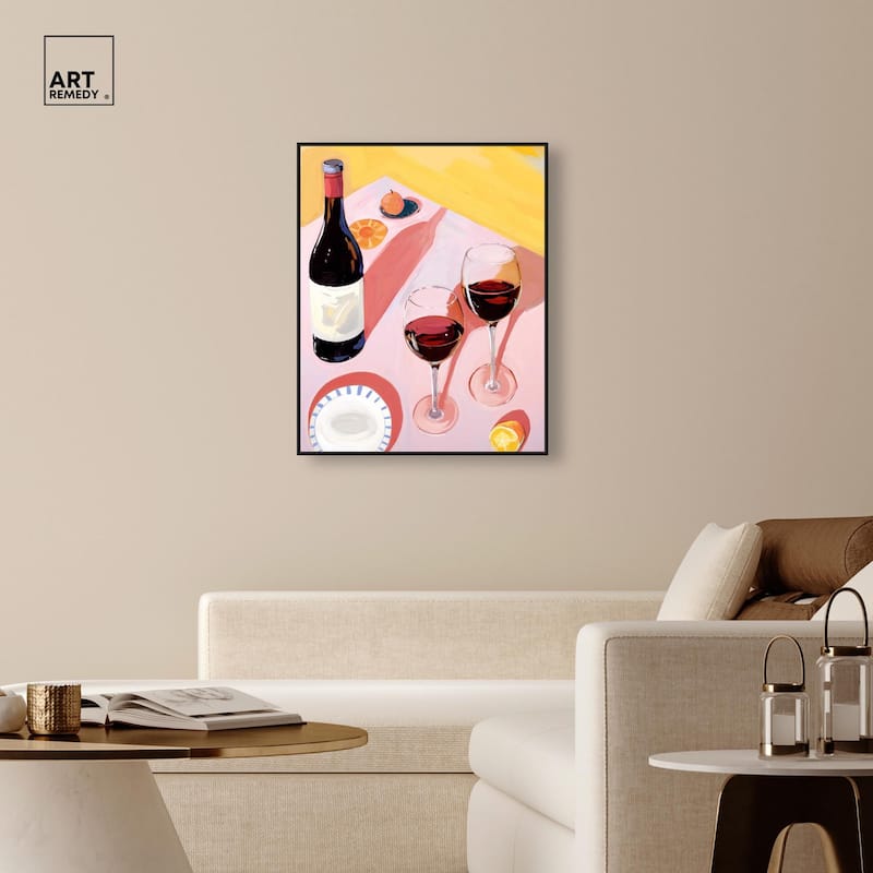 Summer Wine table Canvas by Art Remedy