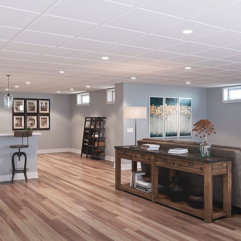 Genesis Stucco Pro Revealed Edge White 2 x 2 ft. Lay-in Ceiling Tiles