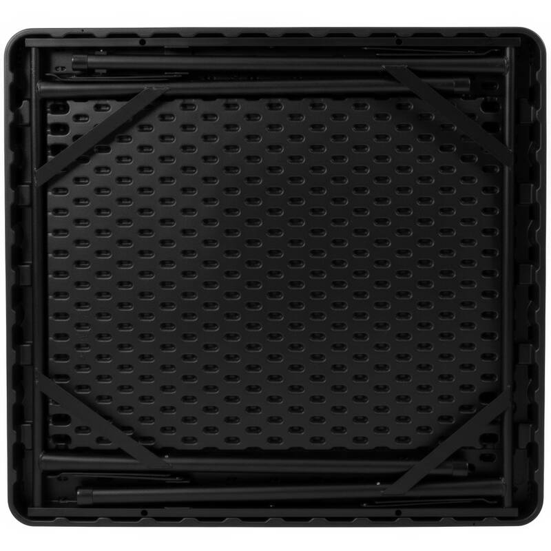 4-Player Folding Card Game Table with Cup Holders - 34.5"D x 34.5"W x 29"H