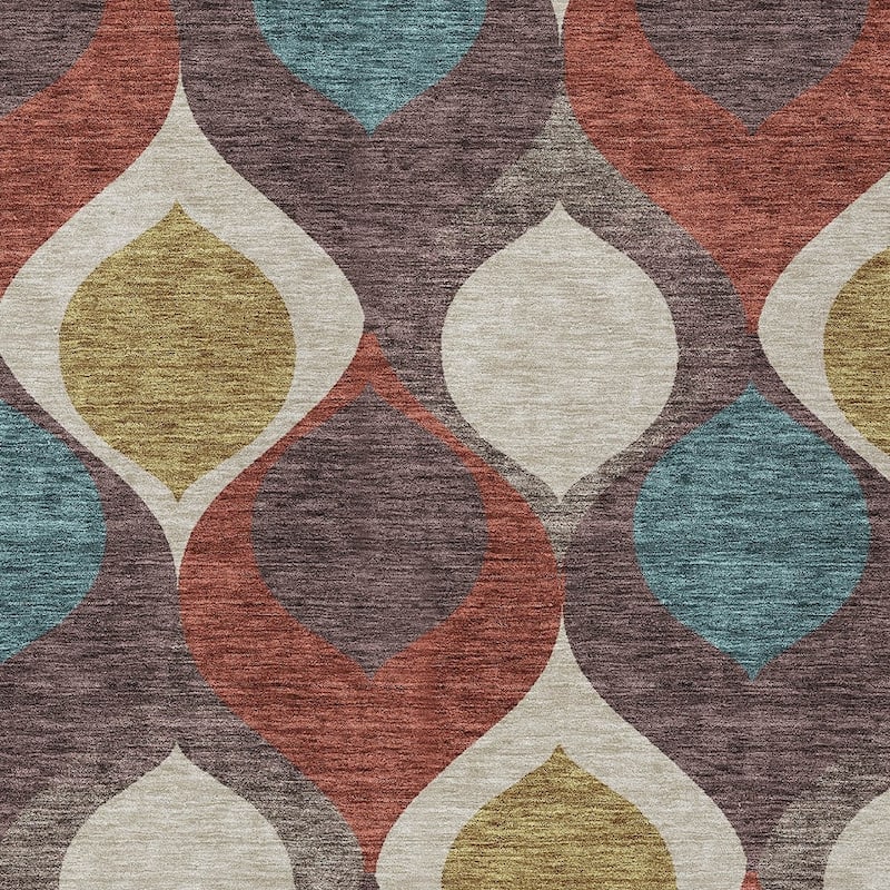 HomeRoots Ogee Transitional Rectangle Outdoor Rug