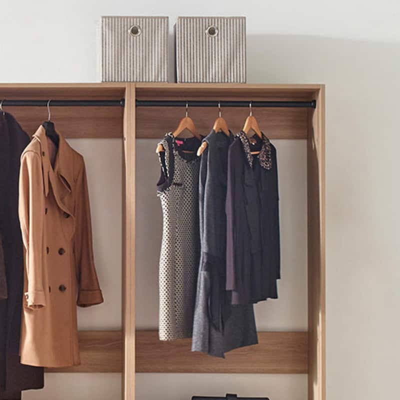 Prosper Freestanding Walk in Wood Closet System - 83" H x 94.2" W x 15.7" D