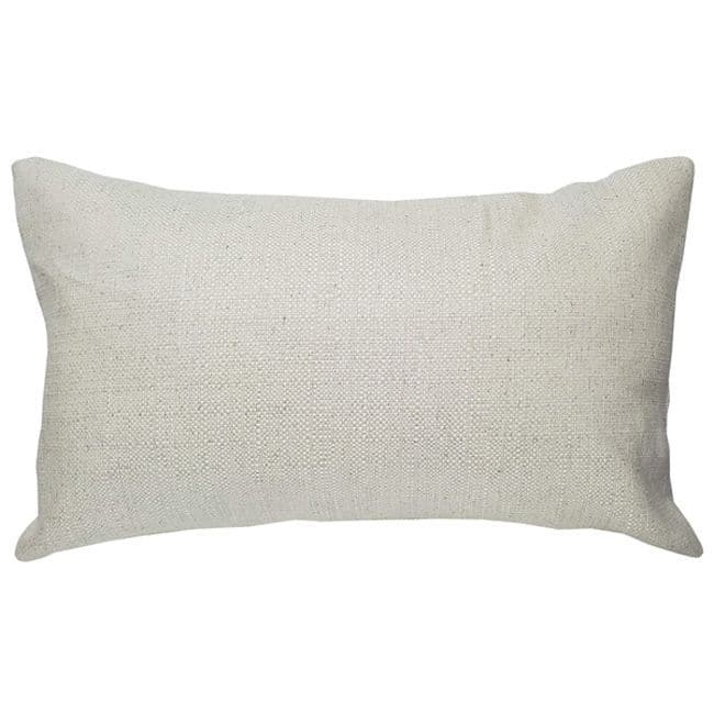 Cream Broad Weave 12x20 Throw Pillow with Polyfill Pillow Insert