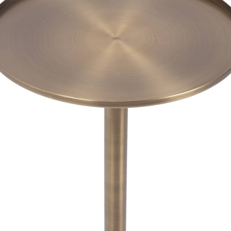 Kate and Laurel Vanora Metal and Marble Drink Table