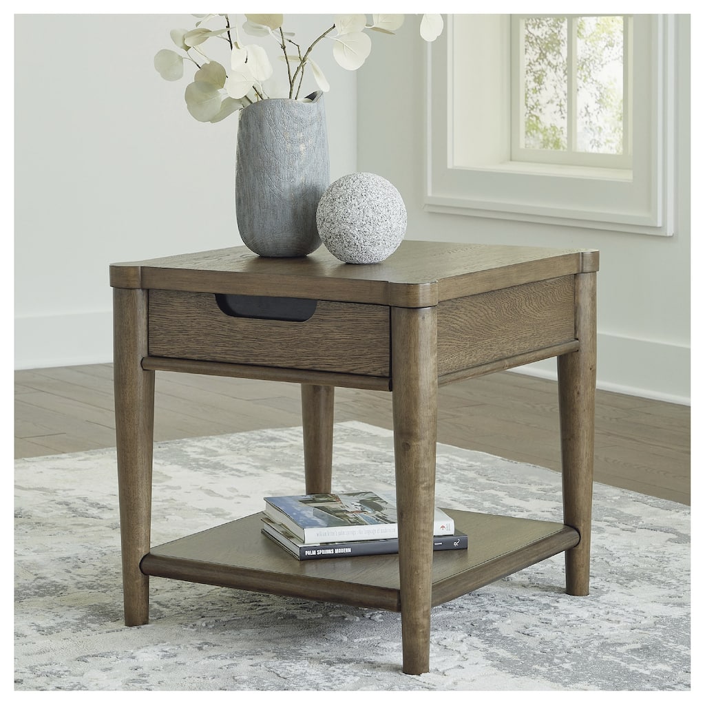 Signature Design by Ashley Roanhowe Brown End Table - 24"W x 26"D x 24"H