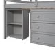 preview thumbnail 12 of 13, Full Size Loft Bed with Rolling Desk, Cabinet, Drawers, and Shelves, Multifunctional Pine Wood Frame with
