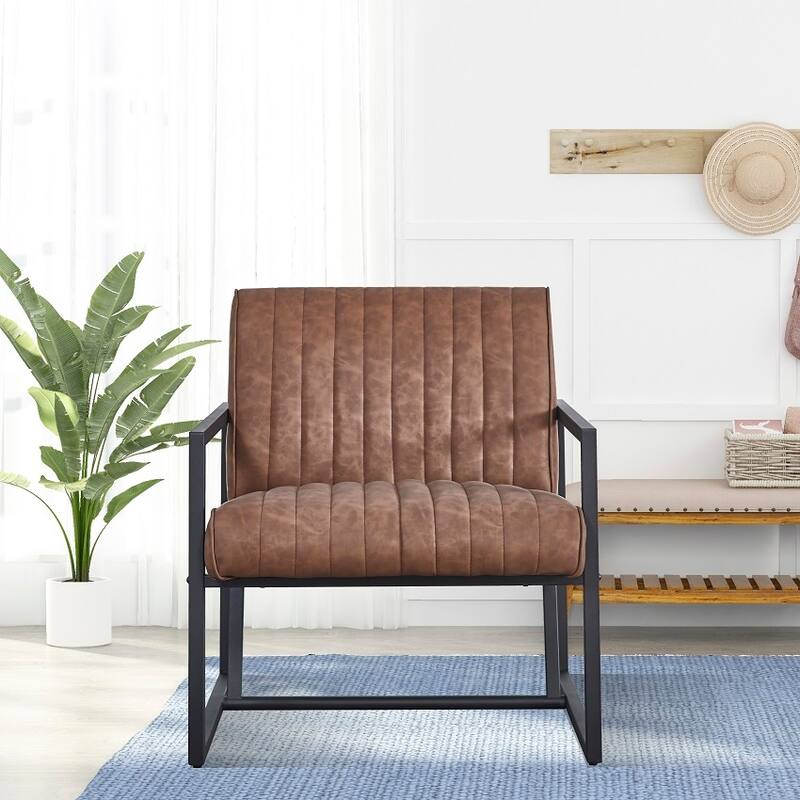 Modern design high quality PU+ steel armchair，for Kitchen, Dining, Bedroom, Living Room