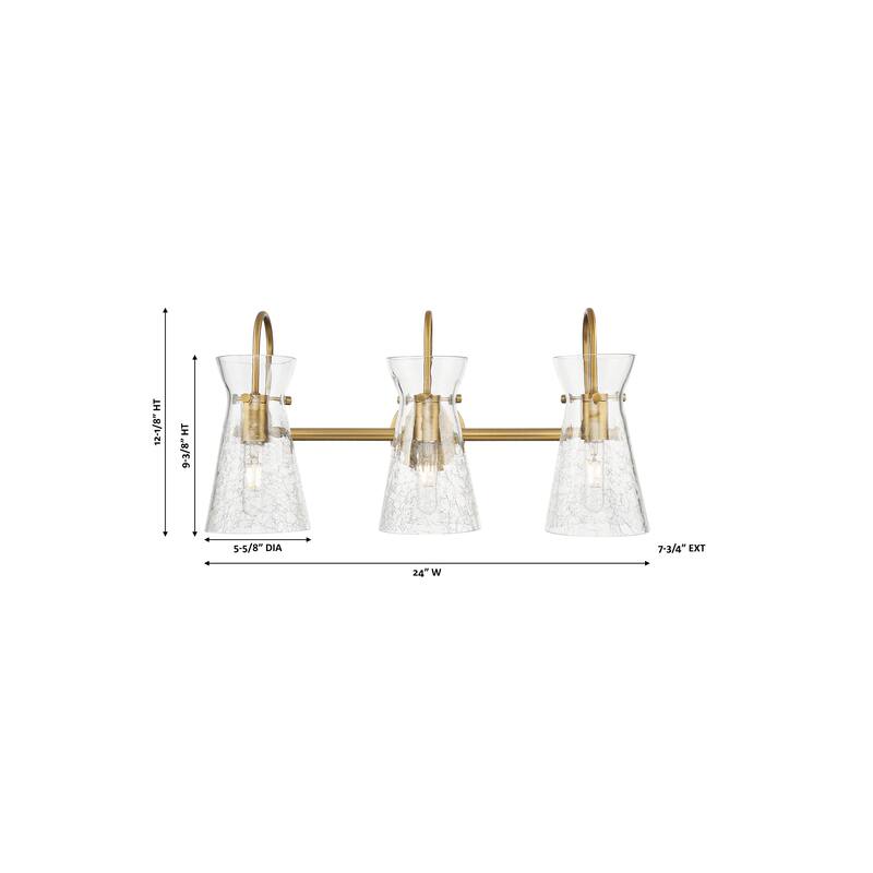 Innovations Lighting Nicole - 3 Light 24" Bath Vanity Light - Clear Shade