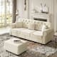 Option Beige White - 3 Seat+1 Ottoman