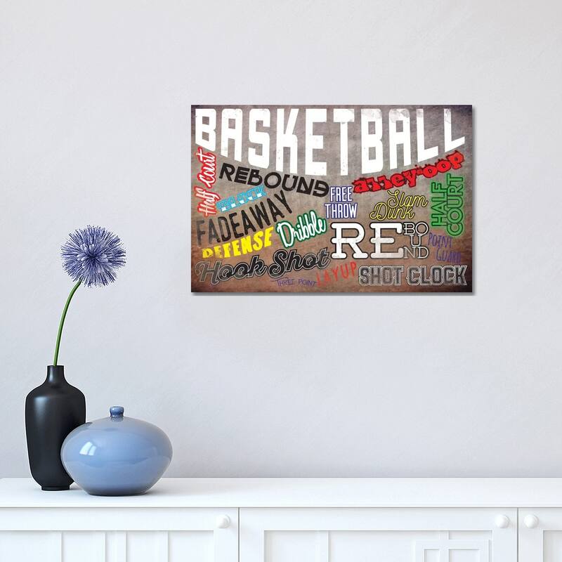 iCanvas "Basketball Slang" by 5by5collective Canvas Print - 12x18x1.5