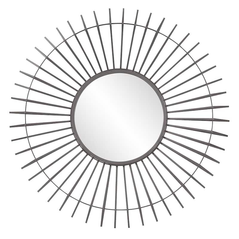 Allan Andrews Kenton Sunburst Iron Frame Wall Mirror - 42 x 42