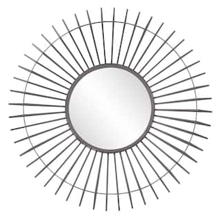 Allan Andrews Kenton Sunburst Iron Frame Wall Mirror - 42 x 42