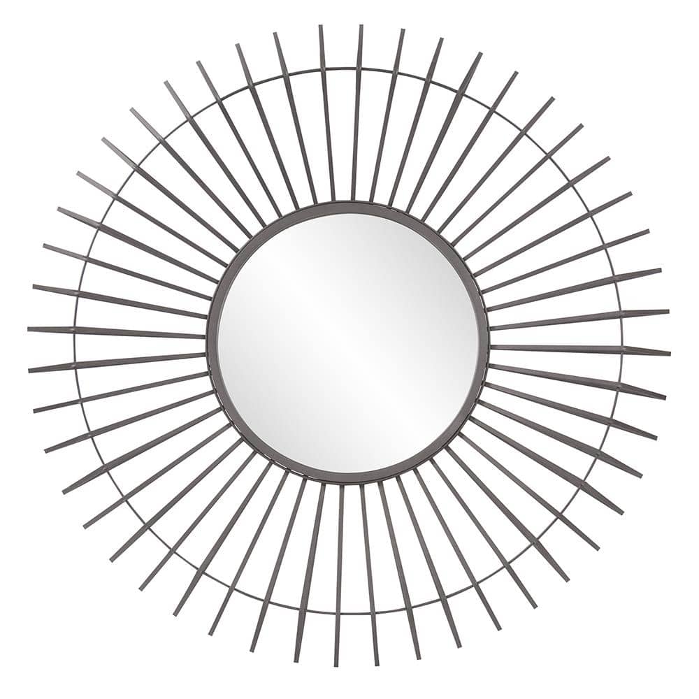 Allan Andrews Kenton Sunburst Iron Frame Wall Mirror - 42 x 42