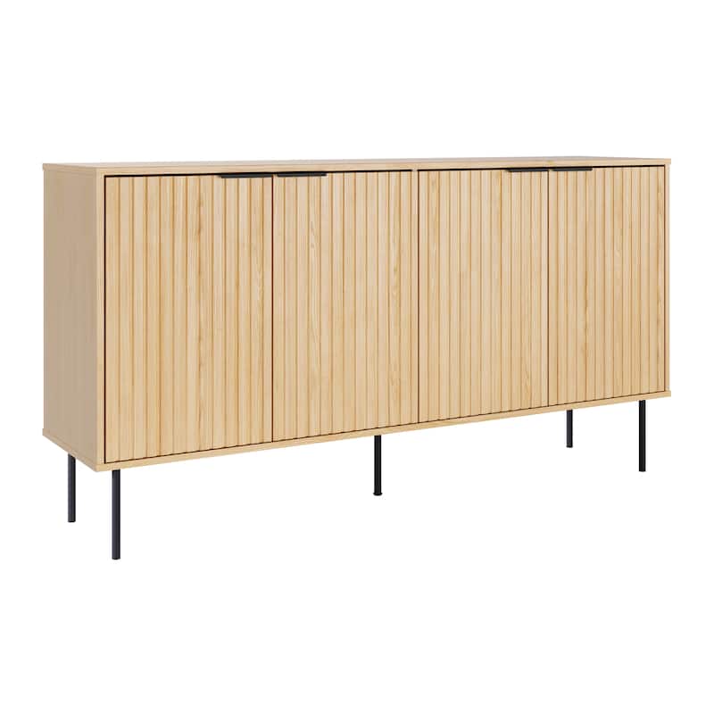Alexander Fluted Sideboard Cabinet Buffet - 62"