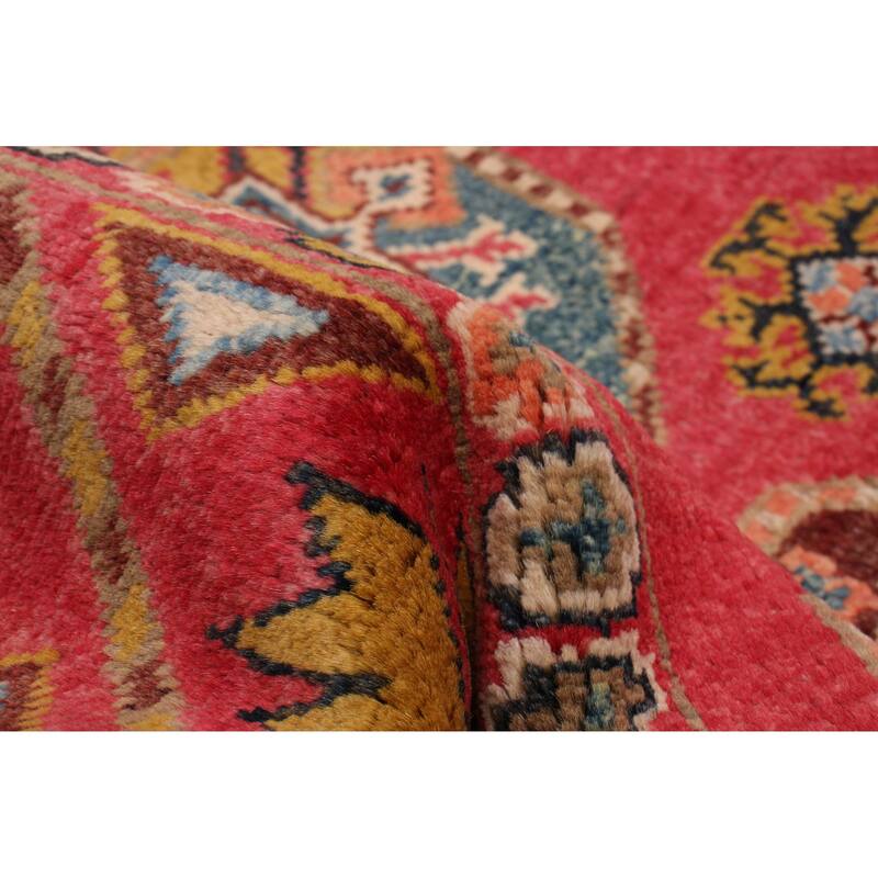 ECARPETGALLERY Hand-knotted Uzbek Ghazni Pink Wool Rug - 4'10 x 6'7
