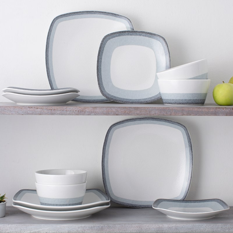 Noritake Colorscapes Layers 12-Piece Square Set, Service For 4