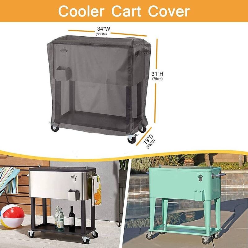 Cooler Cart Cover Durable Oxford Fabric Waterproof & Dustproof Universal Fit
