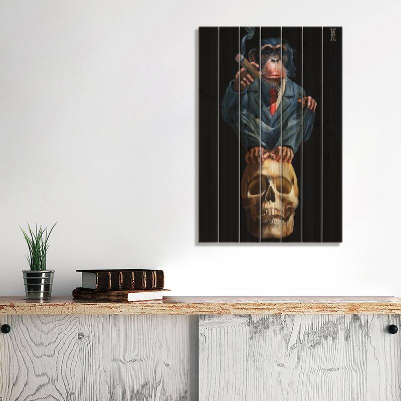 The Great Hippocampus Respite Print On Wood by Alec Huxley - Multi-Color