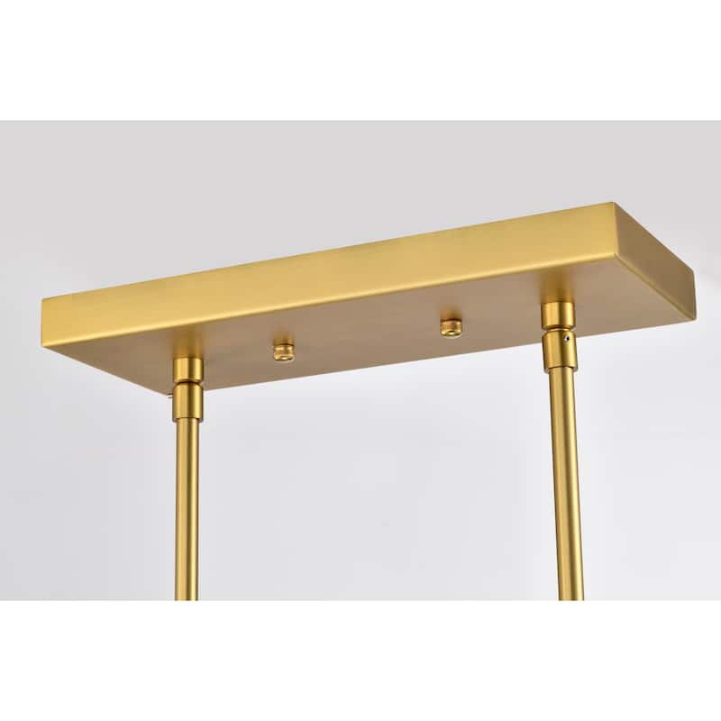 Nermin 39 Inch Modern Kitchen Island Brass Finish Chandelier 5-Light