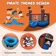 preview thumbnail 13 of 20, Pirate-Themed Inflatable Bounce Castle with Large Jumping Area