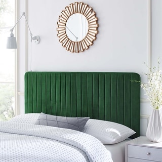 Milenna Channel Tufted Performance Velvet Twin Headboard - Bed Bath ...