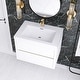 preview thumbnail 170 of 191, Wood Wall-Mounted Bathroom Vanity with Sink and Soft Close Drawers