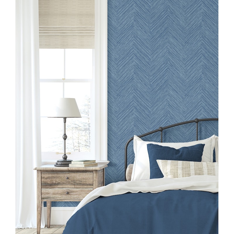 NextWall Chevron Stripe Peel and Stick Wallpaper