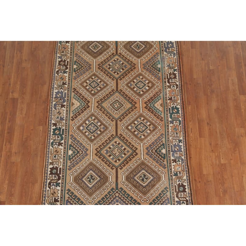 Peach Bakhtiari Persian Vintage Area Rug Hand-Knotted Wool Carpet - 4'5"x 7'3"